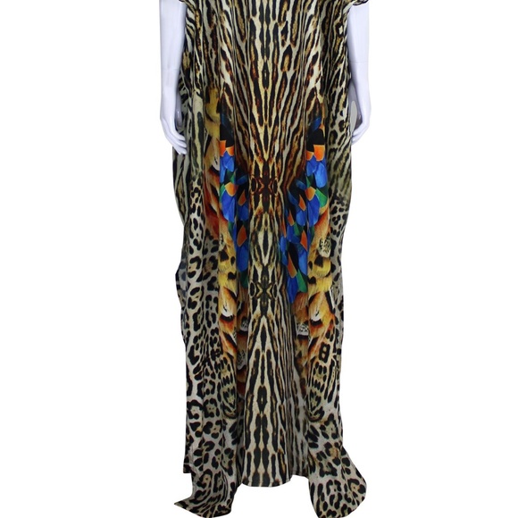 Animal Print Kaftan-Leopard Print Kaftan Dress New - Picture 4 of 5